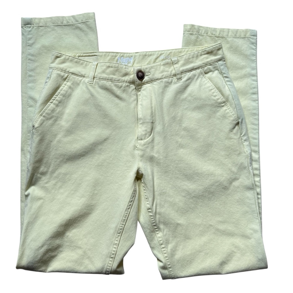 Mugsy Jeans Islas Pale Pastel Yellow Cotton Jeans